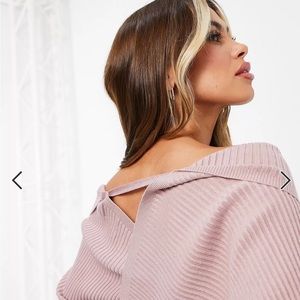NWT - ASOS (Paralell Lines Brand) Pale pink cropped sweater, size M.